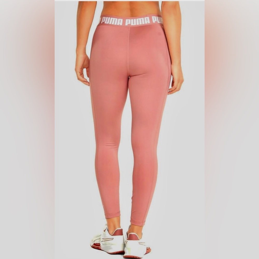 PUMA Train Strong High Waisted Leggings Pink DryCell Athletic Workout Pants Sz L - Picture 2 of 14